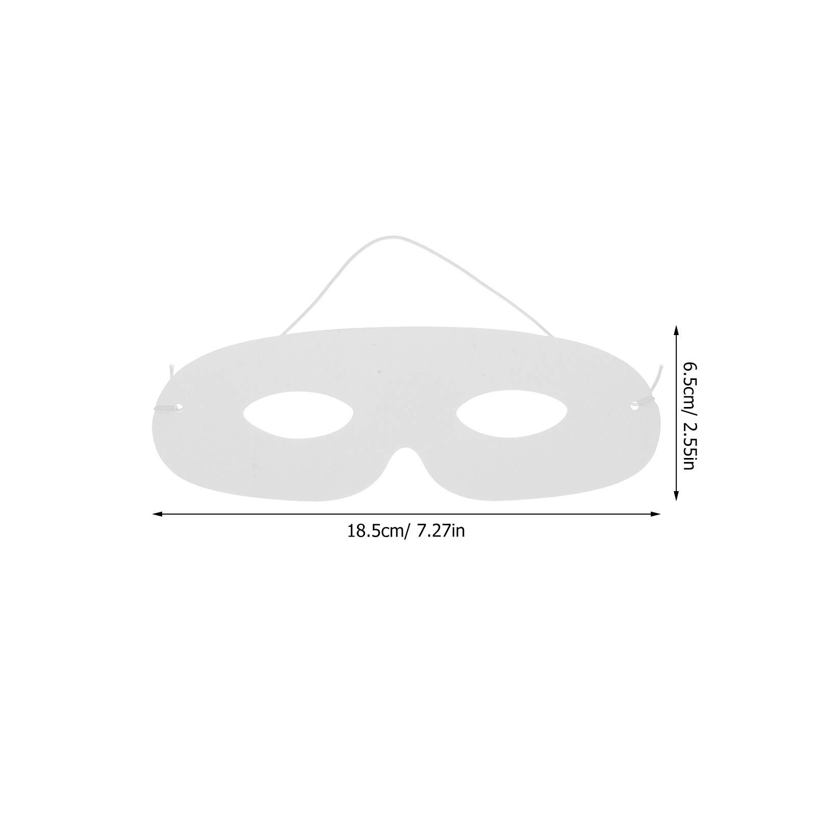 20Pcs Paper Face Mask Plain Wh - Art Craft With Paper 评论和价格