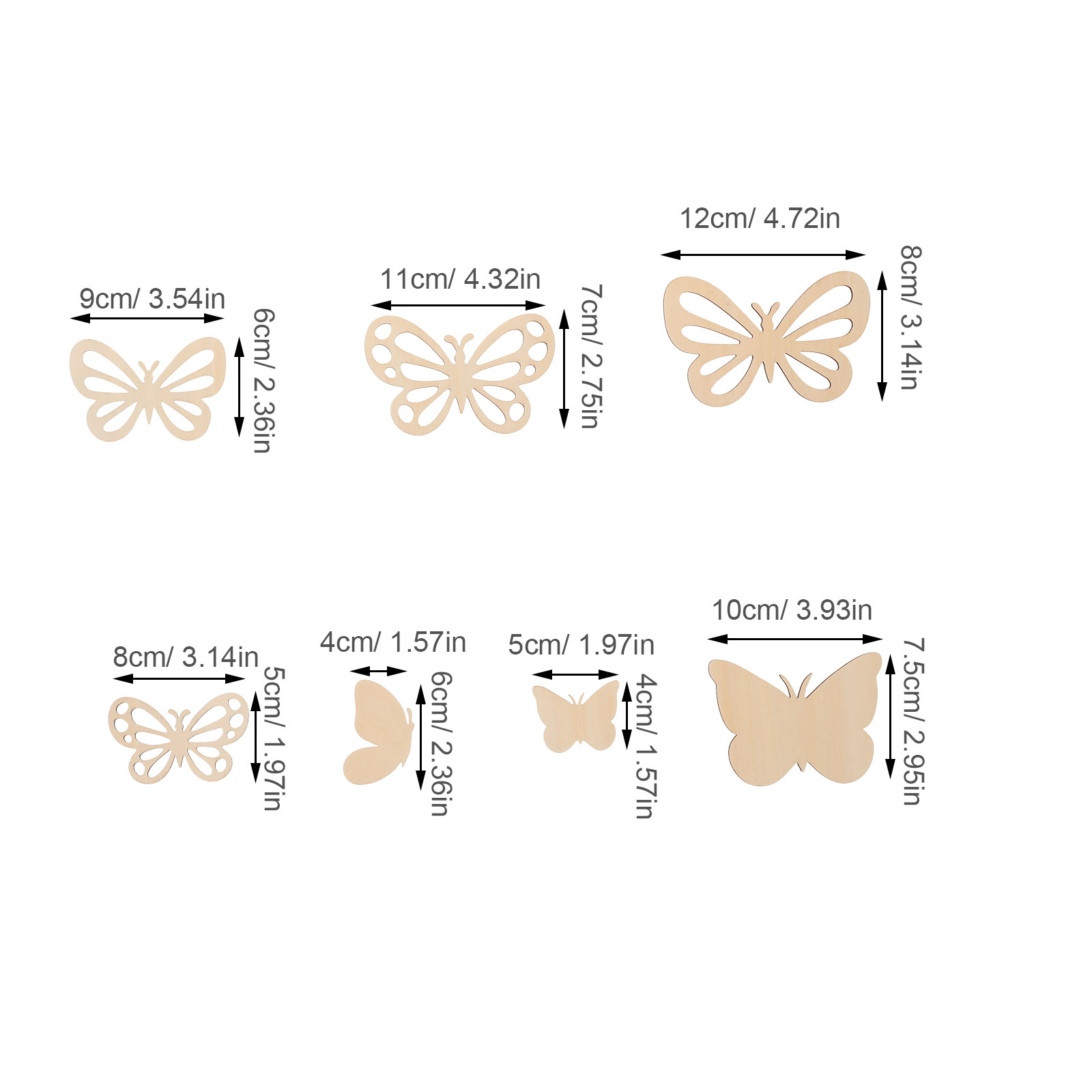 16pcs Unfinished Wood Butterfl - Art And Craft For Nursery 评论和价格
