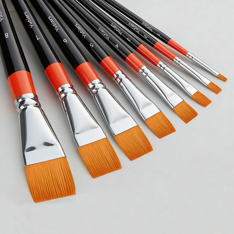 1Pc Artist Flat Paint Brushes  - Gouache Paint Set 评论和价格