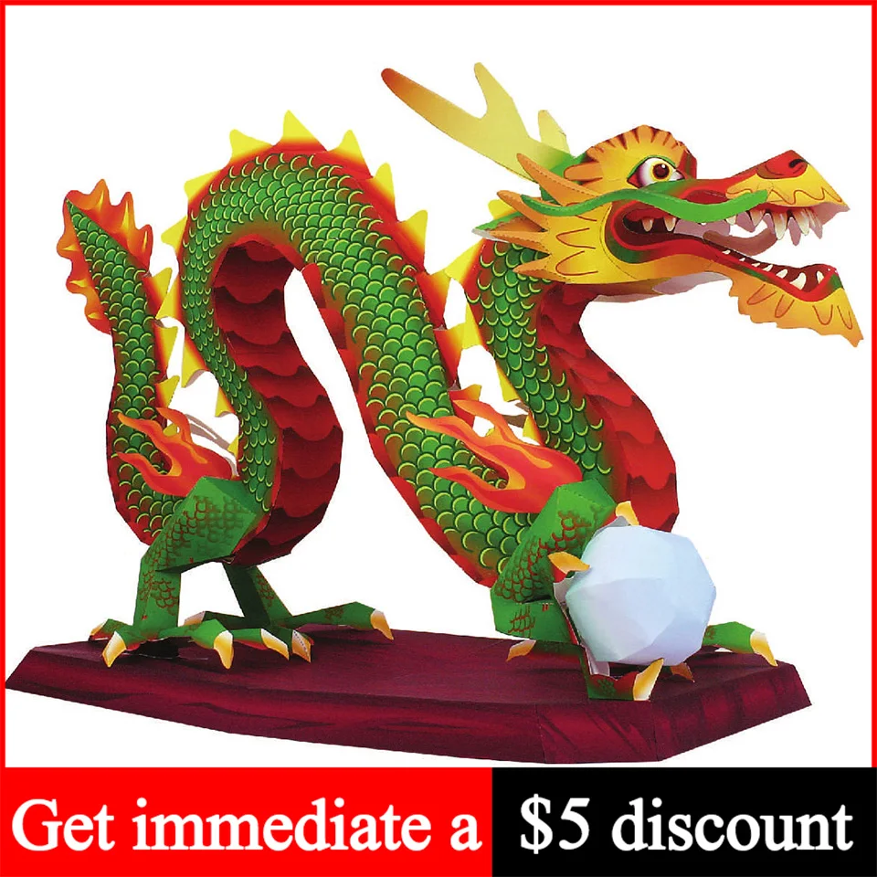 Chinese Dragon Loong Handmade  - Art Craft Cardboard 评论和价格